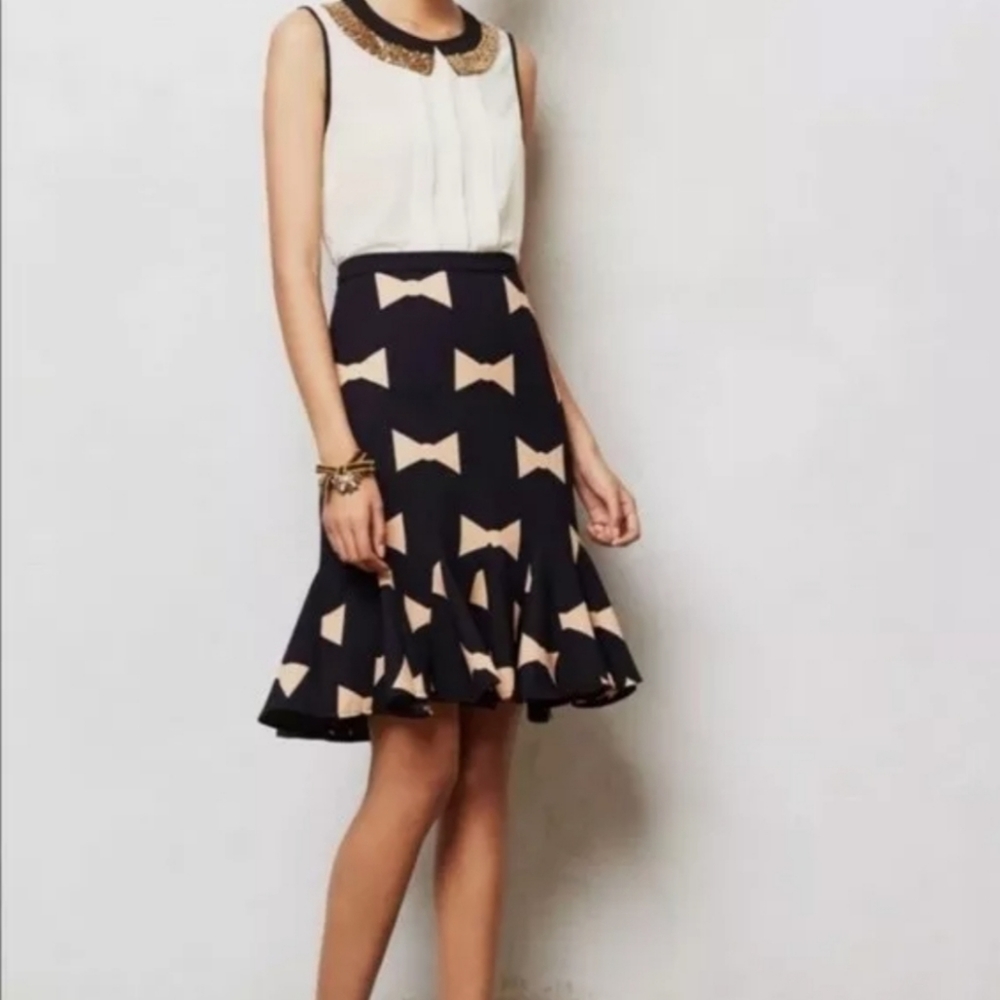 Anthropologie Eva Franco Bow Tie Skirt